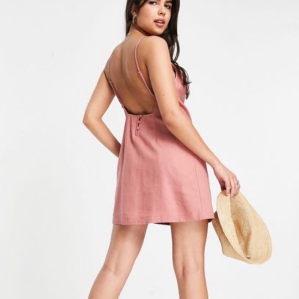 A&F Open Back Slip Mini Dress - Black